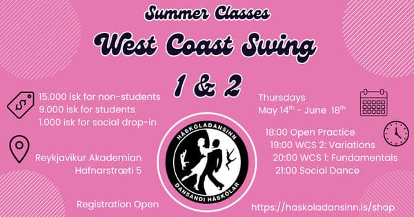 West Coast Swing Dance Class and Social