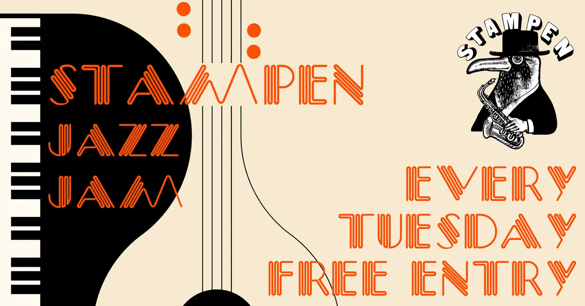 Tuesday Jazz Jam — Live at Stampen · Every Tuesday · 20:00 · Free Entry
