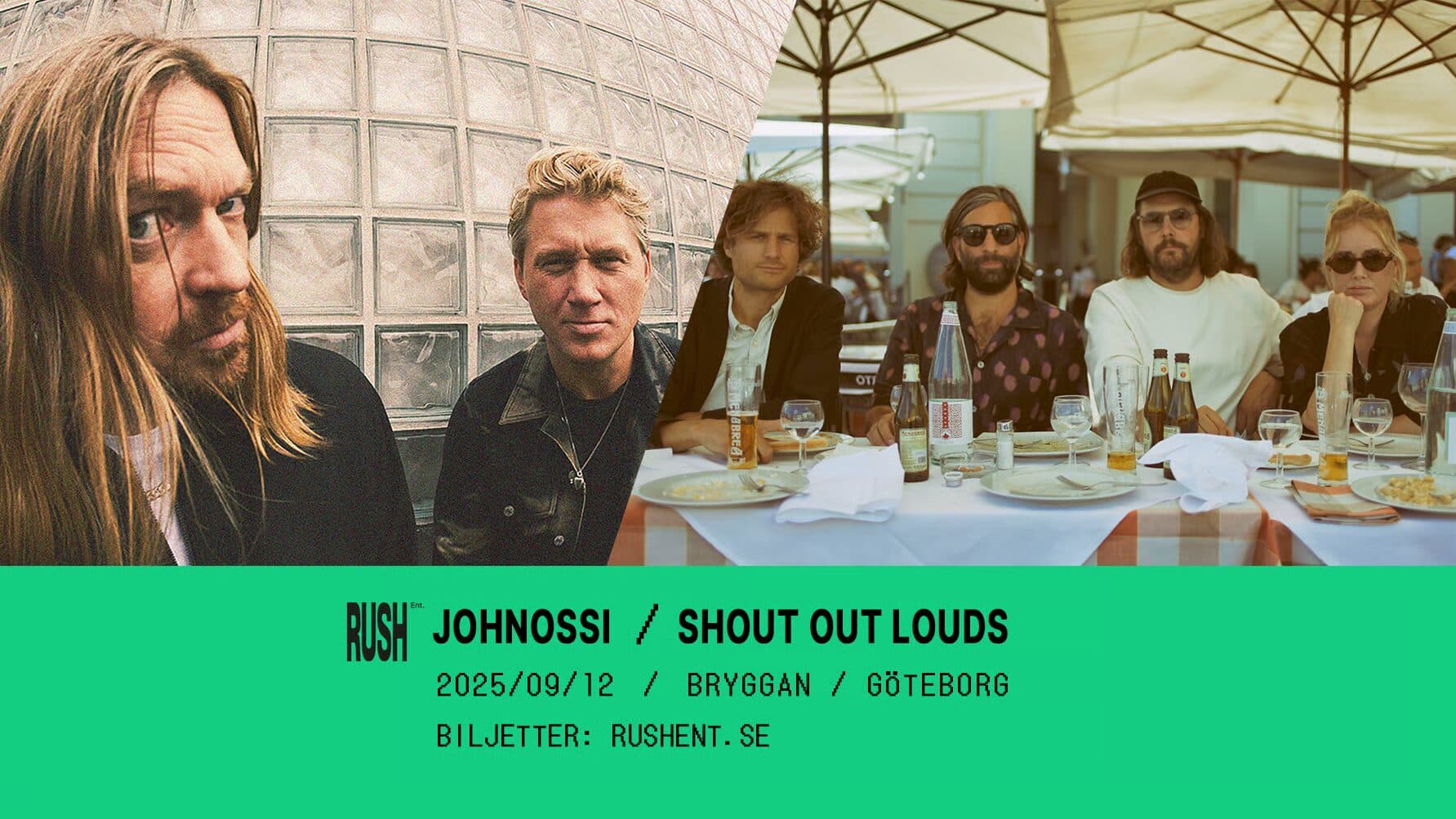 Johnossi + Shout Out Louds – flyttad