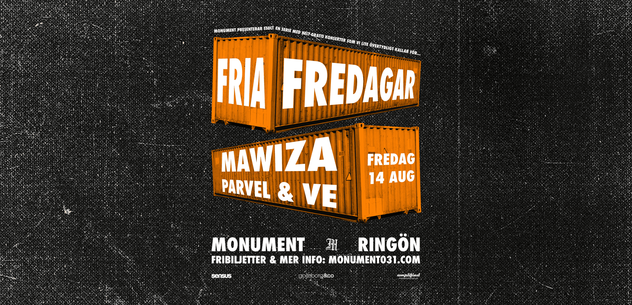 FRIA FREDAGAR: Mawiza + support: Parvel & Ve 14/8